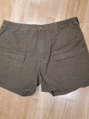Cabela’s Outdoors Shorts Mens 38 Brown Cargo Utility Hiking Elastic Waist Y2K
